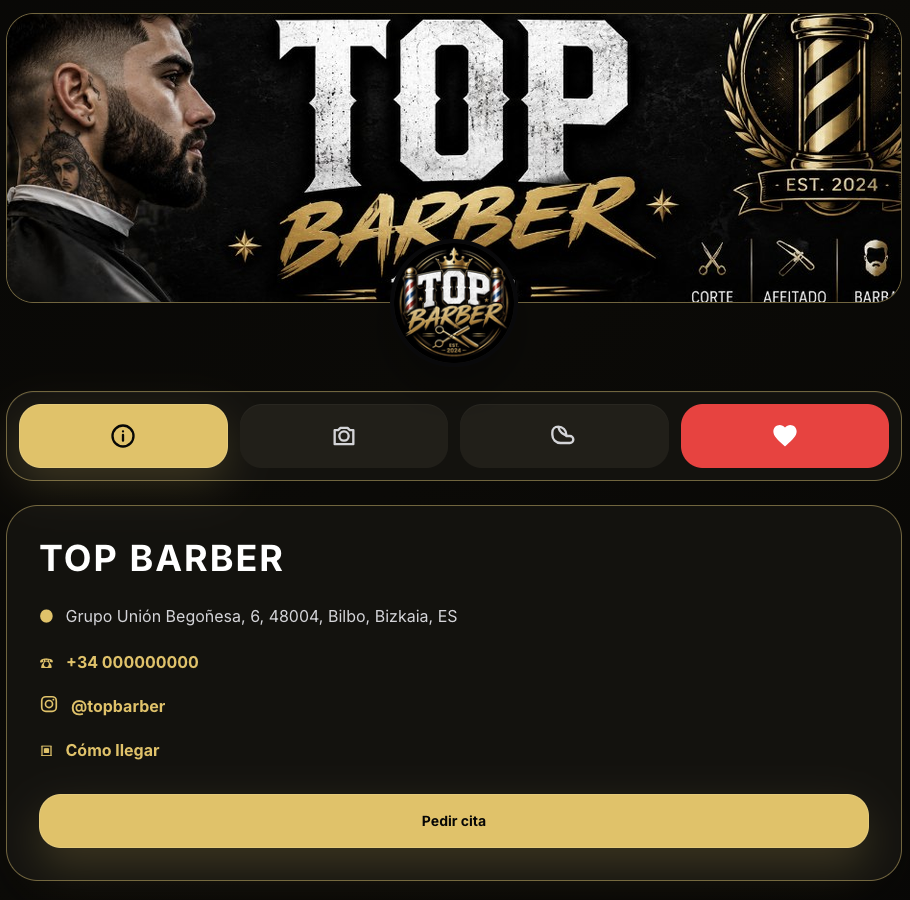 Reserva rápidamente en tus barberías favoritas.